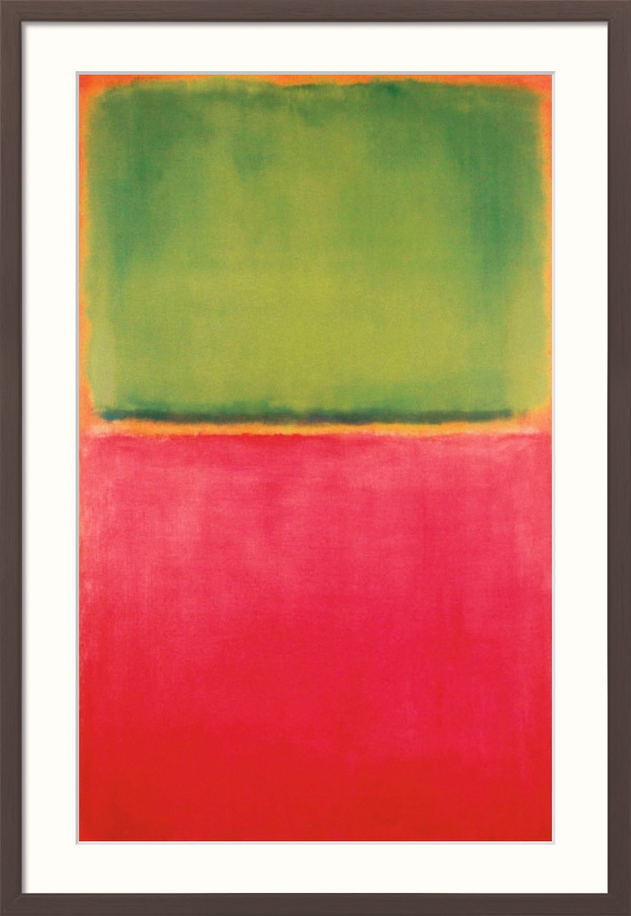 Mark Rothko schilderij - Groen rood op oranje (90 x 62 cm)