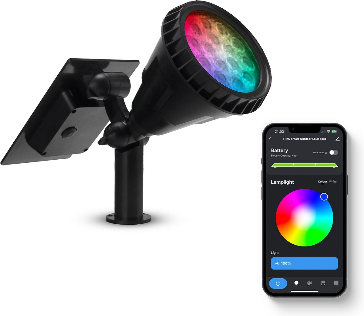 Slimme outdoor solar spot