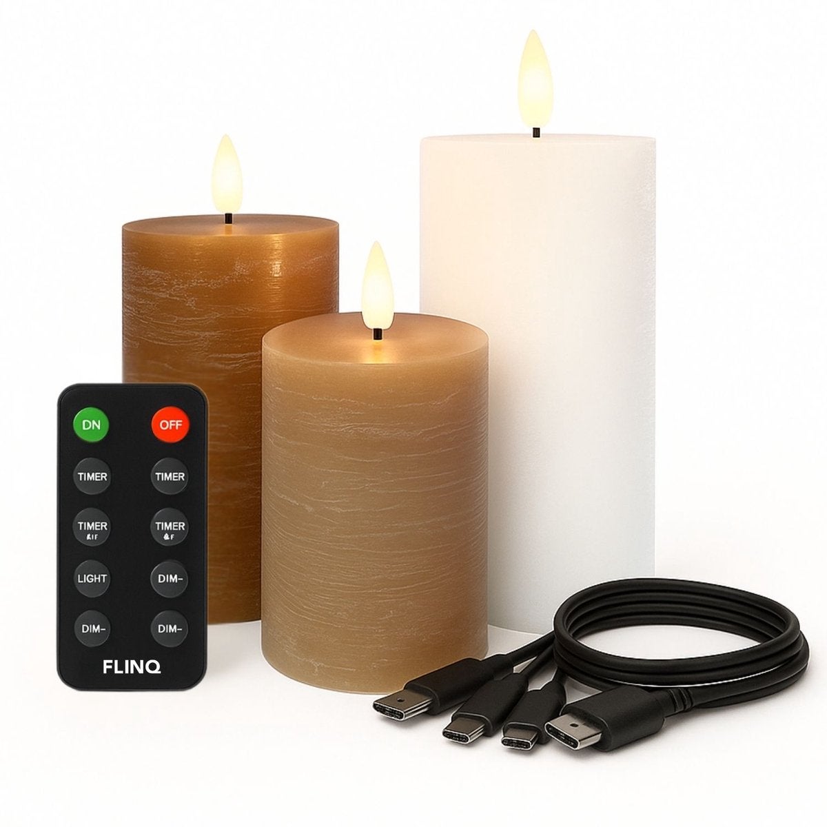 Oplaadbare pilar ledkaarsen