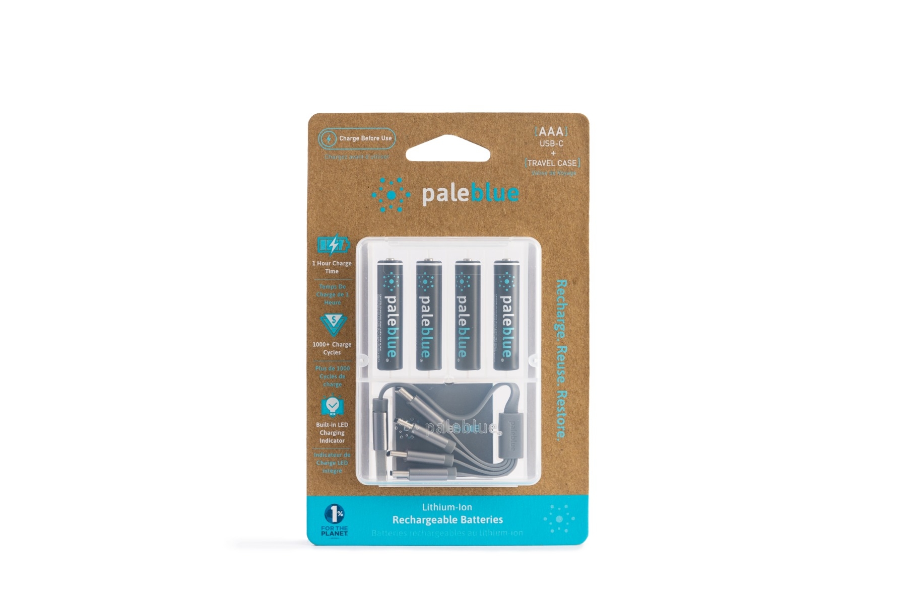 Pale Blue 4 Pack AAA