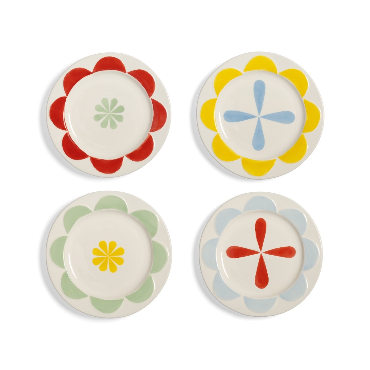 Folk bord Ø17,5 - set van 4