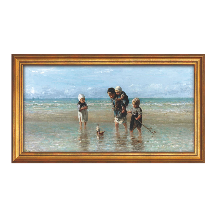 Jozef Israëls schilderij - Kinderen van de zee 48,5 x 93,5 cm
