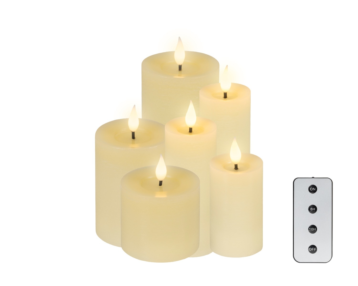 LED-stompkaarsen - set van 6 