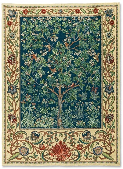 William Morris wandtapijt - Levensboom (105 x 67 cm)