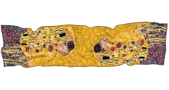 Gustav Klimt zijden sjaal - De kus
