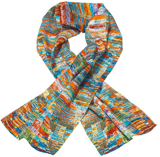 Paul Klee zijden sjaal - Highway and Byways (170 x 33 cm)