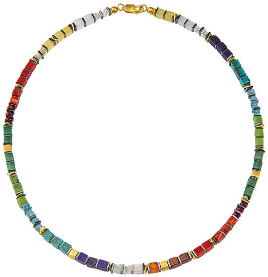 Ketting - Regenboogblokjes