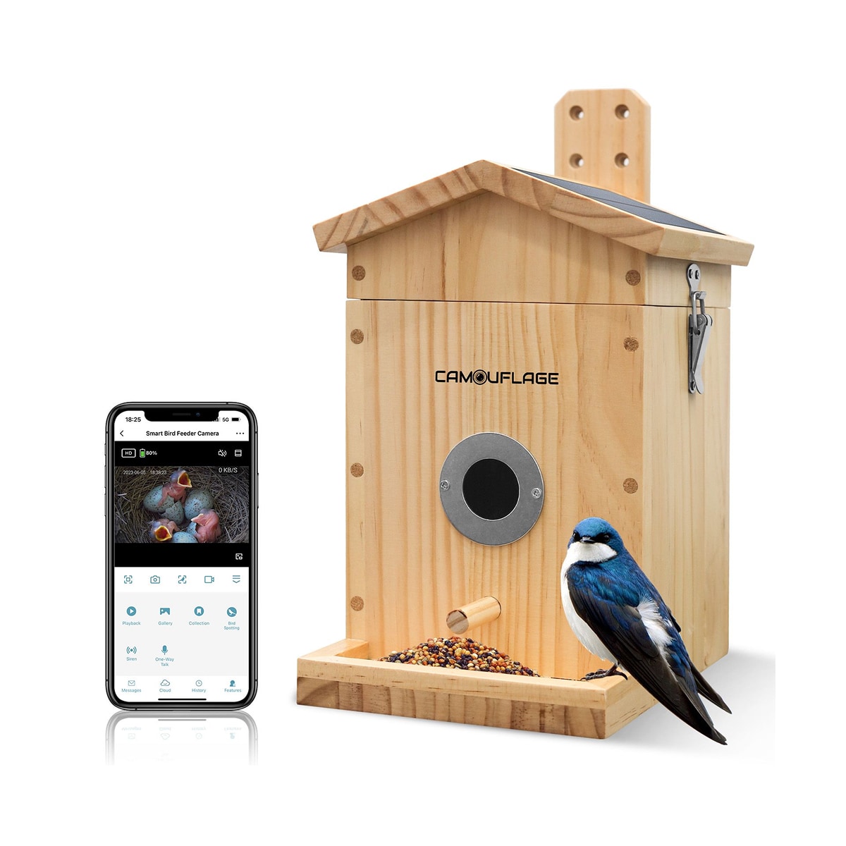 Vogelhuis met camera en AI