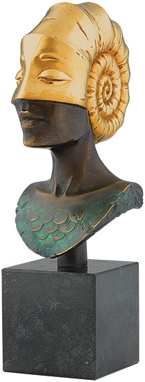 Michael Becker buste - Hoofd van de Ammoniet (27 cm)