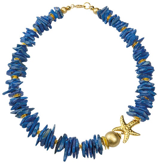 Anna Mütz ketting - Blauwe oceaan