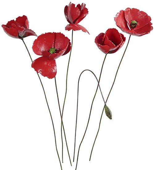 Bloemenset poppy - set van 6