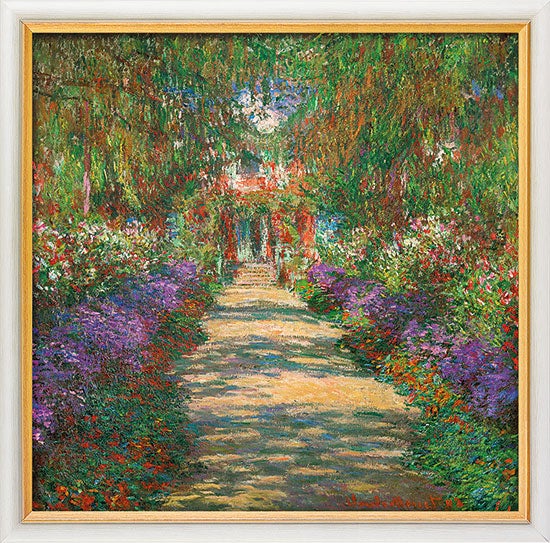 Claude Monet schilderij - Tuin in Giverny (64,5 x 65,5 cm)