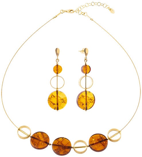 Sieradenset barnsteen - Sinope