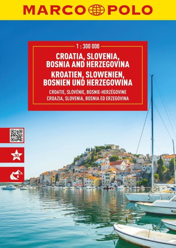 Kroatië, Slovenië, Bosnië Wegenatlas Marco Polo