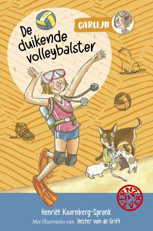 De duikende volleybalster