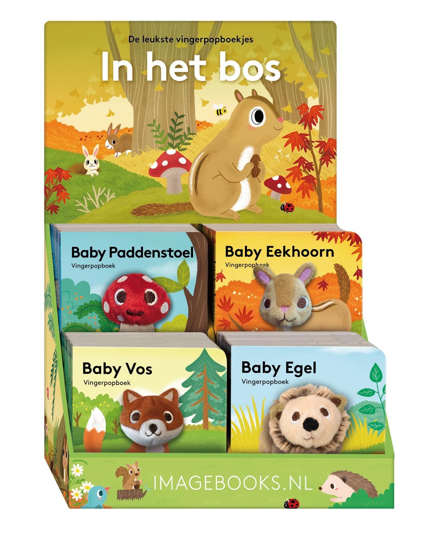 Display Vingerpopboekjes In het bos - 4 x 4 ex.