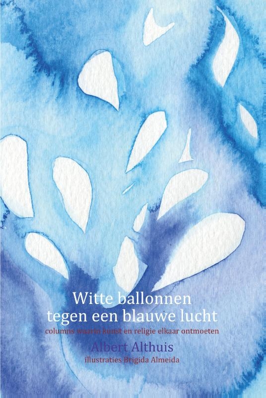 Witte ballonnen tegen een blauwe lucht