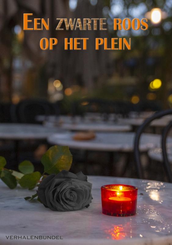 Een zwarte roos op het plein
