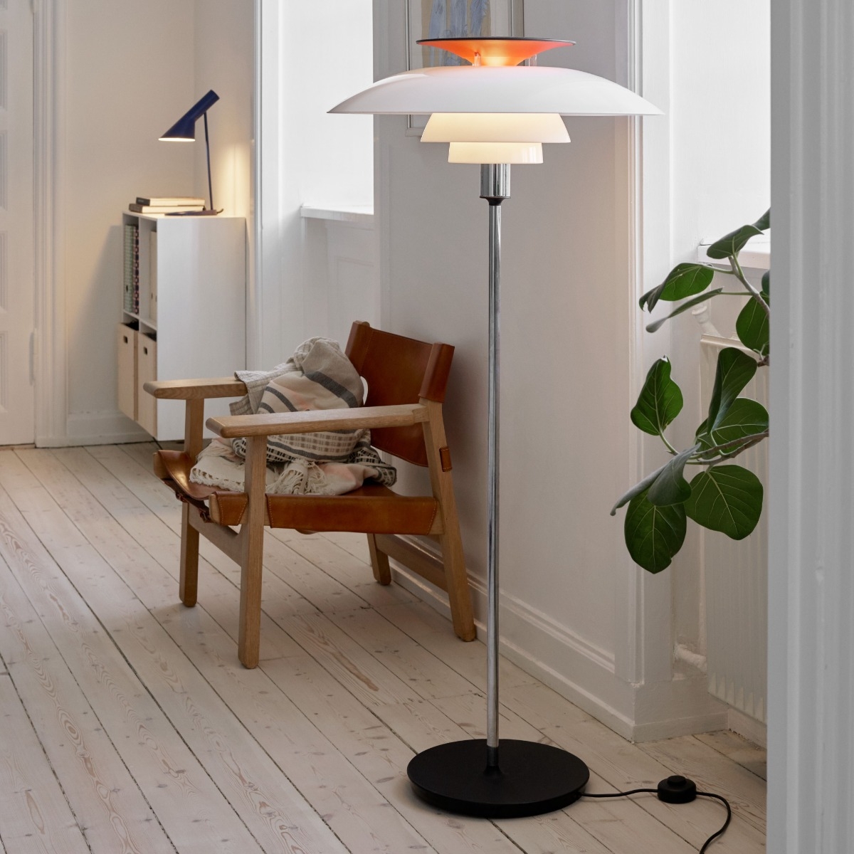 PH80 Chroom vloerlamp