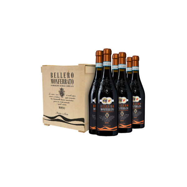 Bellero Monferrato Rosso op kist 