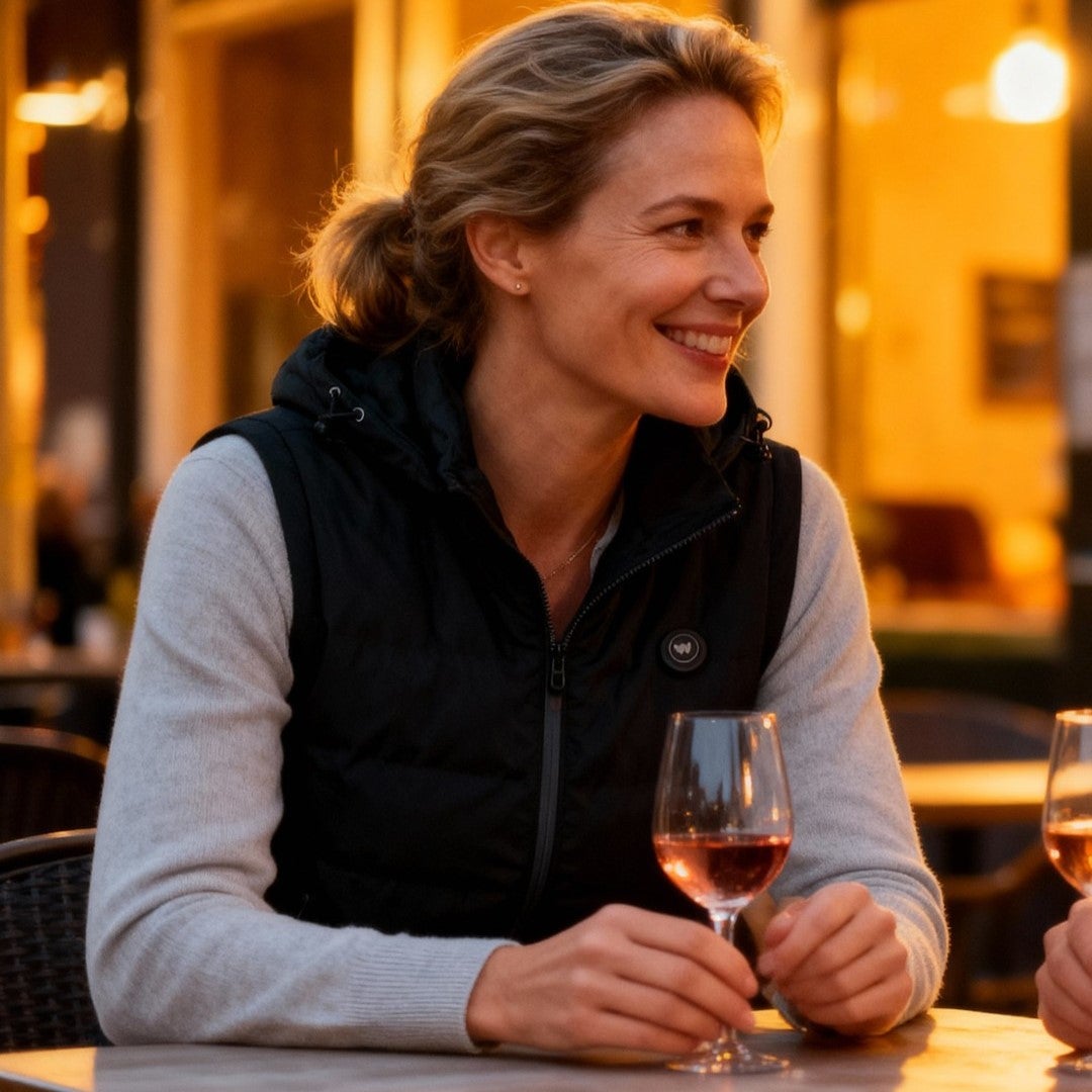 Bodywarmer capuchon met warmtetechnologie - dames