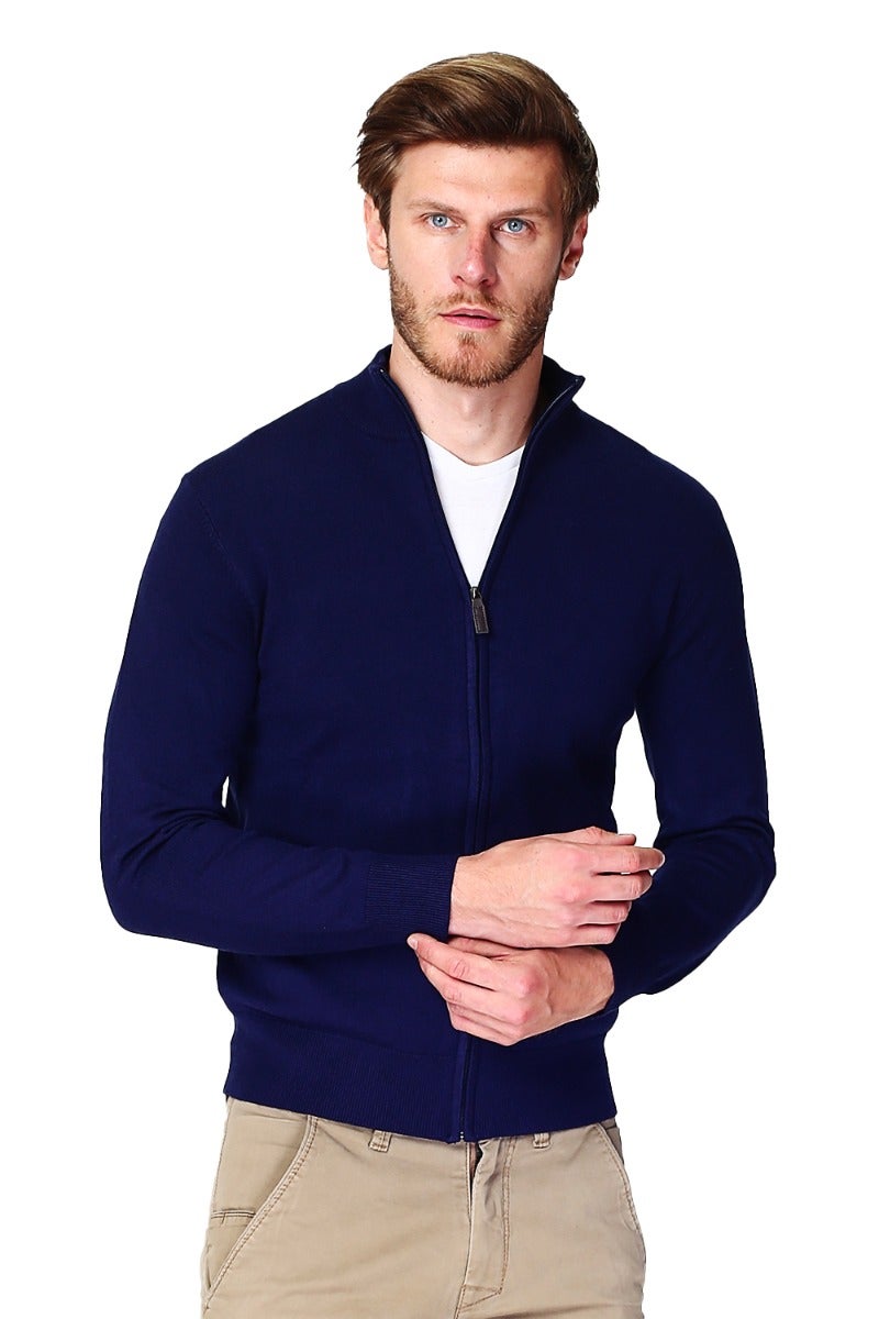 Klassieke longsleeve vest met rits 