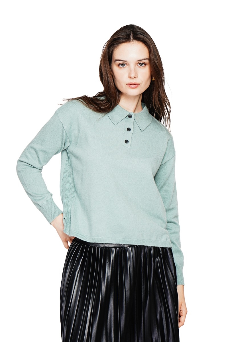 Damestrui met polokraag en oversized model