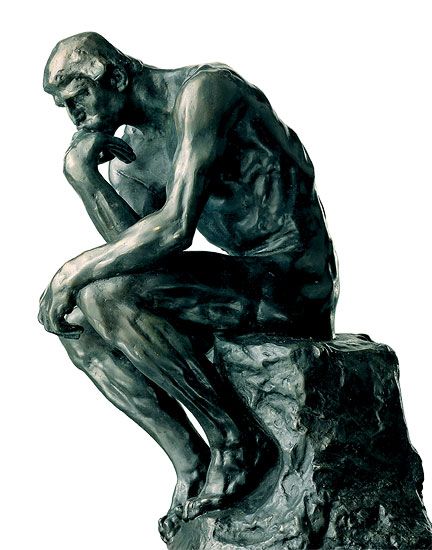 Auguste Rodin sculptuur - De Denker (26 cm)
