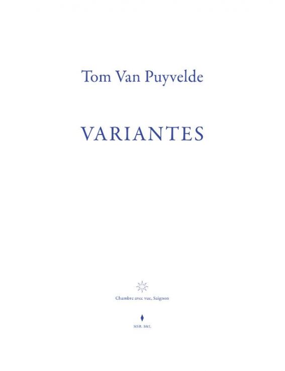Tom Van Puyvelde. Variantes