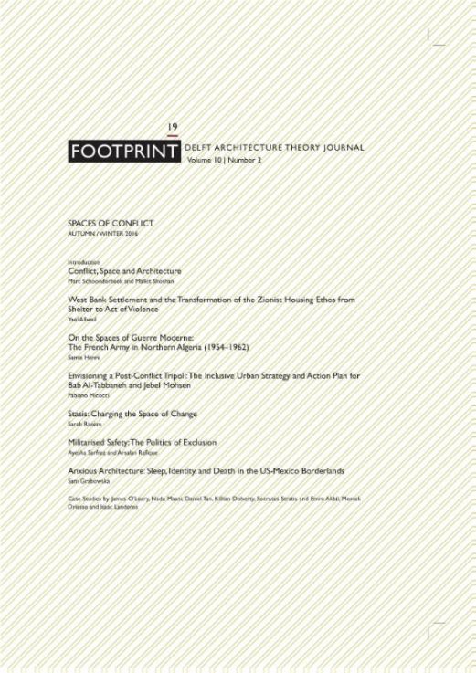 Footprint 19 Vol. 10 Spaces of conflict