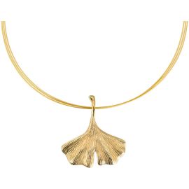 Petra Waszak ketting: Ginkgo (goud)