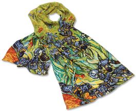 Van Gogh zijden sjaal - Irissen (150 x 40 cm)