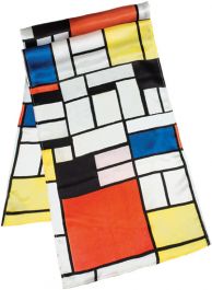 Piet Mondriaan zijden sjaal (172 x 31 cm)