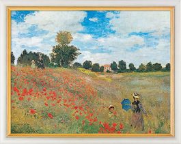 Claude Monet schilderij - Veld met klaprozen bij Argenteuil (60 x 75 cm)