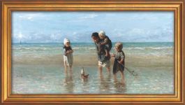 Jozef Israëls schilderij - Kinderen van de zee (54 x 98 cm)