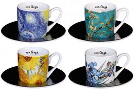Van Gogh set van 4 espressomokken
