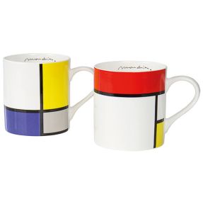 Piet Mondriaan set van 2 mokken