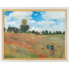 Claude Monet schilderij - Veld met klaprozen bij Argenteuil (60 x 75 cm)