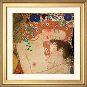 Gustav Klimt schilderij - Moeder en kind (37 x 37 cm)