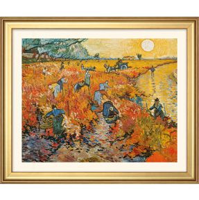 Vincent van Gogh schilderij - De rode wijngaard in Arles  (37 x 44 cm)