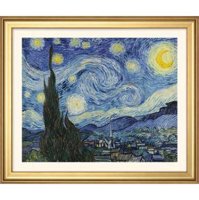 Vincent van Gogh schilderij - De sterrennacht (37 x 44 cm)