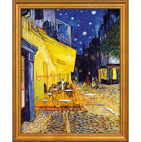 Van Gogh schilderij - Caféterras bij nacht (74 x 61cm) 