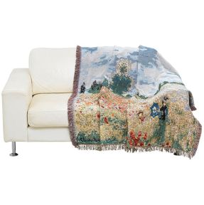 Claude Monet sprei - Klaprozenveld (150 x 150 cm)