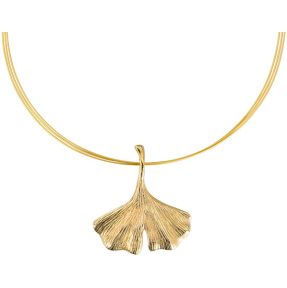 Petra Waszak ketting - Ginkgo (goud)