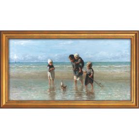 Jozef Israëls schilderij - Kinderen van de zee (54 x 98 cm)