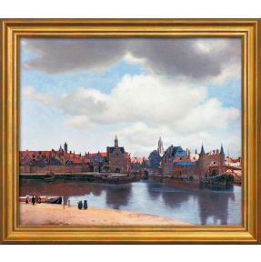 Johannes Vermeer schilderij - Gezicht op Delft (68 x 79 cm)