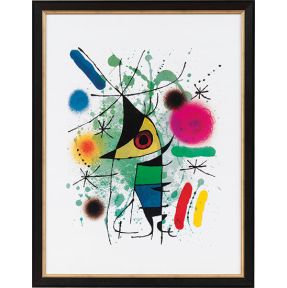 Joan Miró schilderij - De zingende vis (86 x 66 cm)