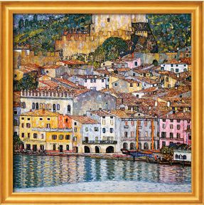 Gustav Klimt schilderij - Malcesine aan het Gardameer (79 x 79 cm)