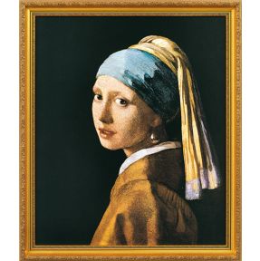 Jan Vermeer schilderij - Meisje met de parel 67,5 x 57,5 cm