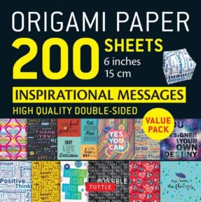 Origami Paper 200 sheets Inspirational Messages 6" (15 cm)